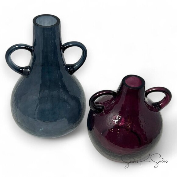 Threshold Hammered Glass Decorative Vase‎ Blue - Target - Fall 2024 - NIB - Picture 5 of 5